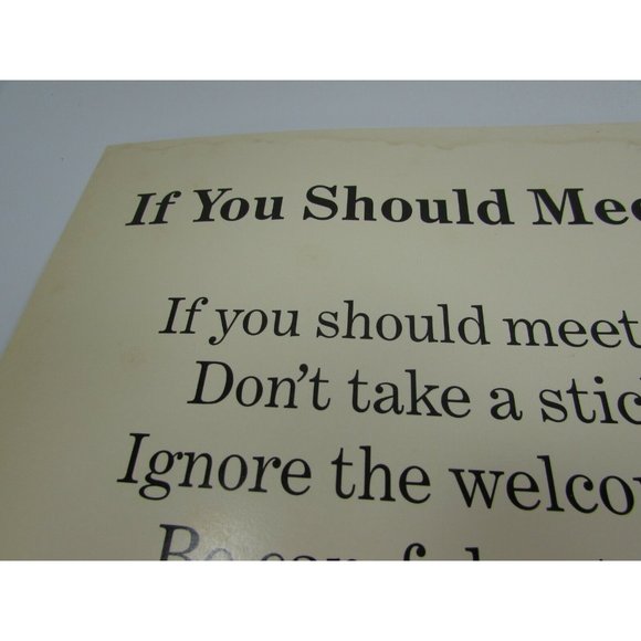Vintage If You Should Meet a Crocodile Grade School Poster Lithograph 30216 - Picture 3 of 5